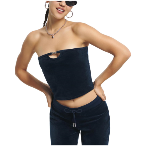 Juicy Couture Solid Long Tube Top With Hardware