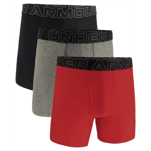 Mens Under Armour 3-Pack Performance Tech Solid 6 Boxer Briefs