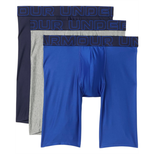 Mens Under Armour 3-Pack Performance Tech Solid 9 Boxer Briefs