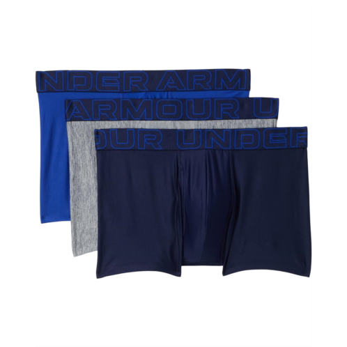 Mens Under Armour 3-Pack Performance Tech Solid 3 Boxer Briefs