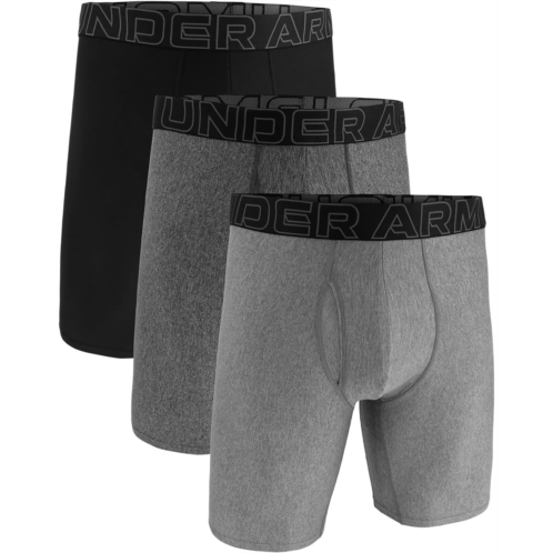 Mens Under Armour 3-Pack Performance Tech Solid 9 Boxer Briefs