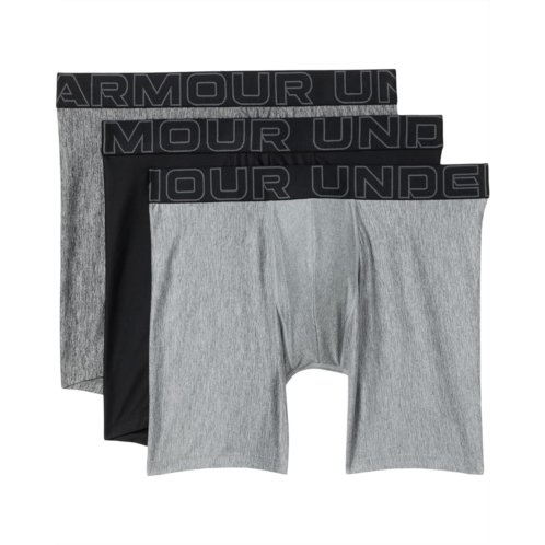 Mens Under Armour 3-Pack Performance Tech Solid 6 Boxer Briefs