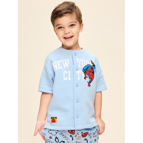 Old Navy x Marvel Spider-Man Fleece Graphic Baseball Shirt for Toddler Boys