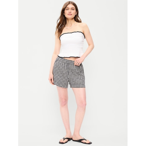 OldNavy High-Waisted Linen-Blend Shorts -- 3.5-inch inseam