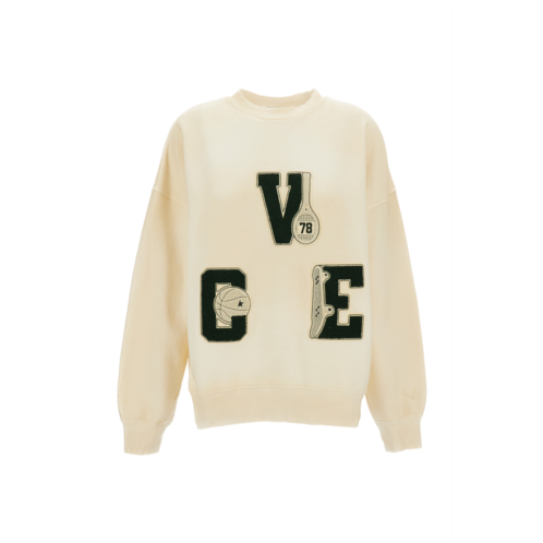 GOLDEN GOOSE boxy fit crewneck sweatshirt with vintage treatment