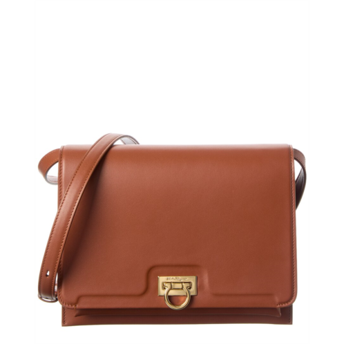 Salvatore Ferragamo Ferragamo trifolio leather shoulder bag