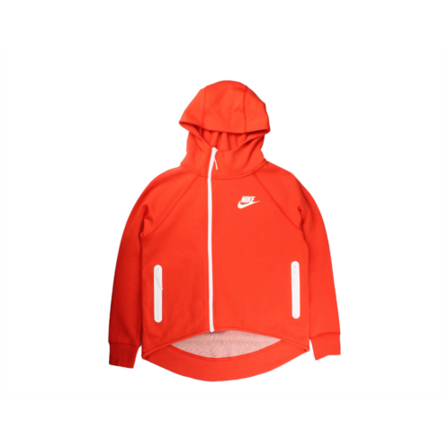 Nike womens sportswear tech fleece full-zip habanero red hoodie 930757-634