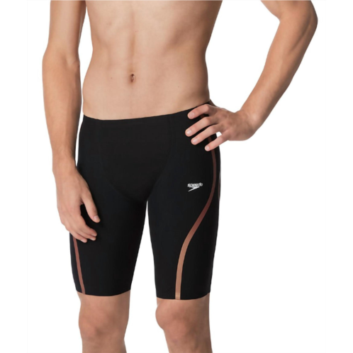 Speedo fastskin lzr pure intent high-waisted jammer backstroke edition shorts in black/rose gold