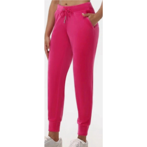 Juicy Couture luxe velour glossy joggers in hot pink