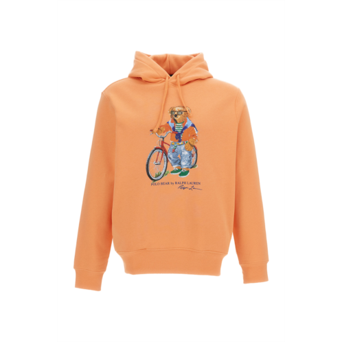 POLO RALPH LAUREN orange printed hoodie