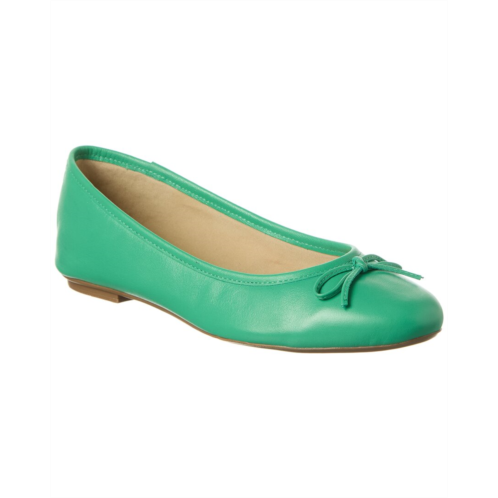 French Sole emerald leather flat
