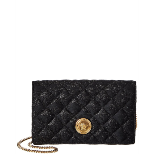 Versace medusa canvas & leather shoulder bag