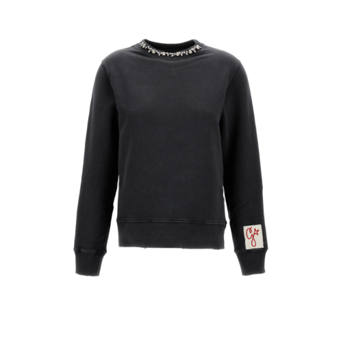 GOLDEN GOOSE crewneck sweater with crystals