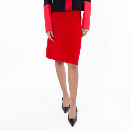 Salvatore Ferragamo Ferragamo red knitted knee-length skirt