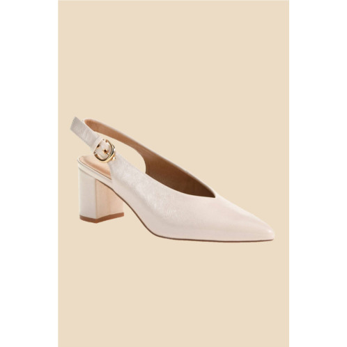 CHINESE LAUNDRY womens menny patent leather slingback pumps in cream