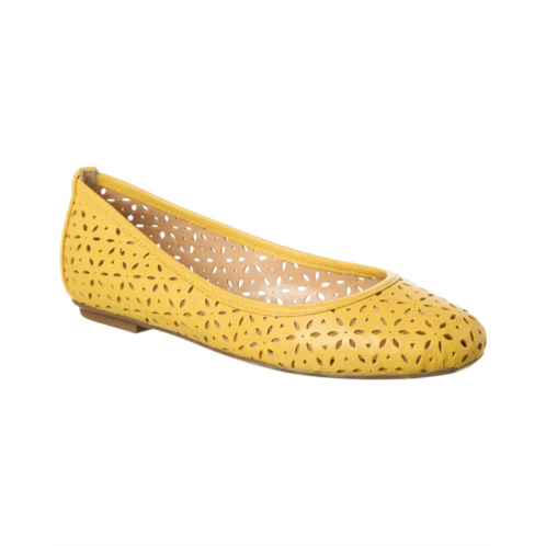 French Sole leyla laser cut leather flat