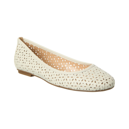 French Sole leyla laser cut leather flat