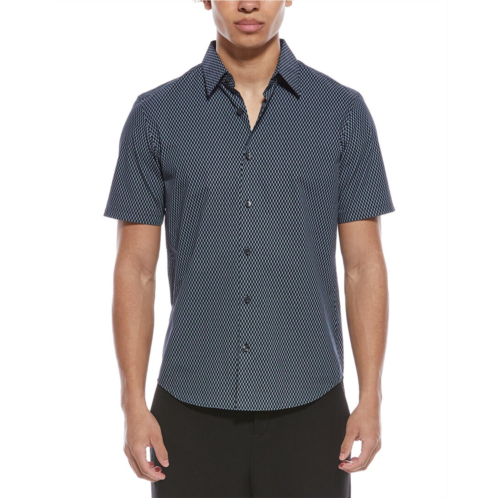 Theory irving hex geo shirt