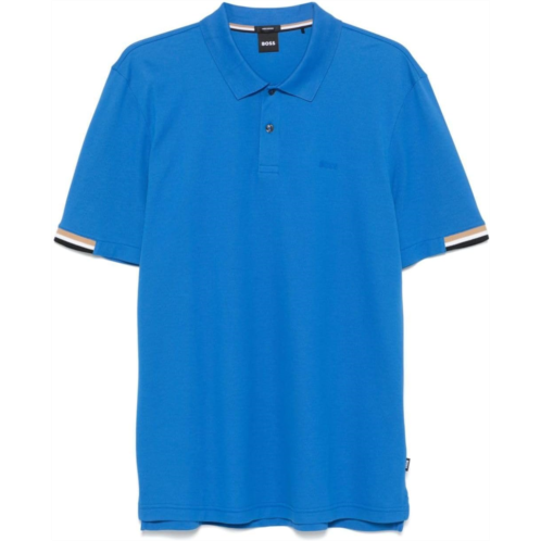 Hugo Boss mens parlay 147 short sleeve polo bright blue