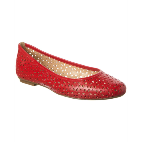 French Sole leyla laser cut leather flat