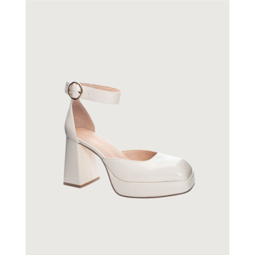 CHINESE LAUNDRY womens oaklen platform heel pumps in white