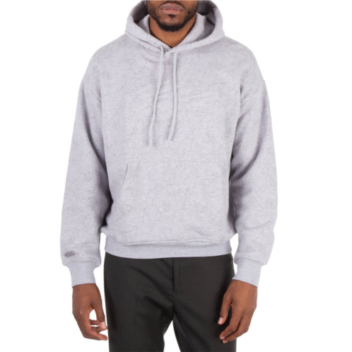 Lacoste relaxed fit floral print cotton hoodie