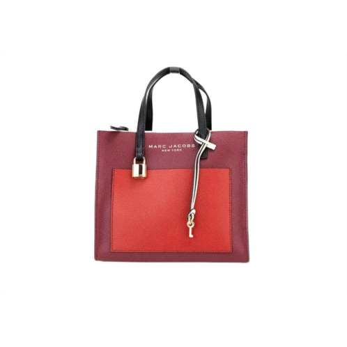 Marc Jacobs grind mini pomegranate colorblock leather tote crossbody womens handbag