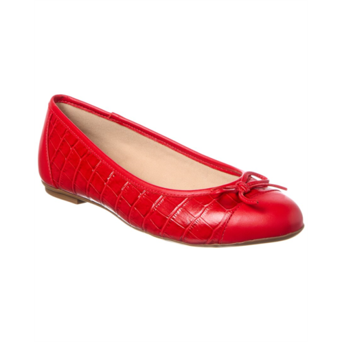 French Sole cordelia croc-embossed leather flat
