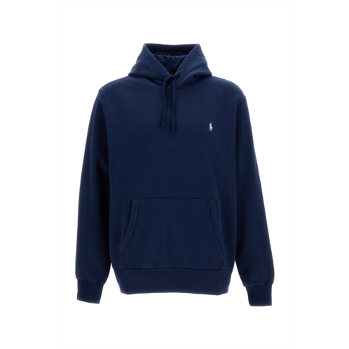 POLO RALPH LAUREN solid blue crew neck sweater with timeless design