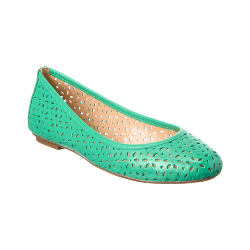 French Sole leyla laser cut leather flat