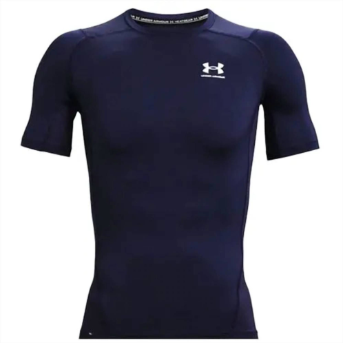 UNDER ARMOUR mens heatgear short sleeve compression shirt in navy