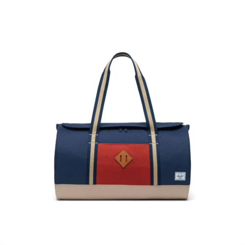 Herschel heritage duffle bag - 40l in black iris/red ochre/twill
