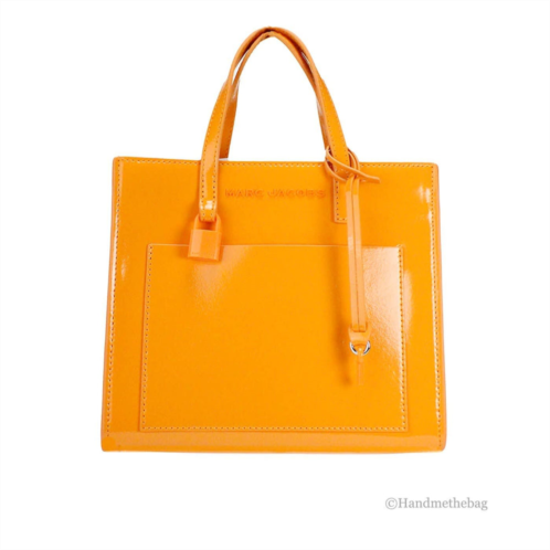 Marc Jacobs mini grind scorched patent leather crossbody tote bag womens purse