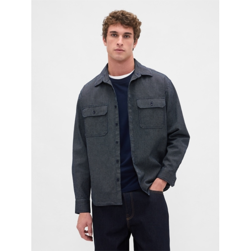 Gap Denim Stripe Big Shirt