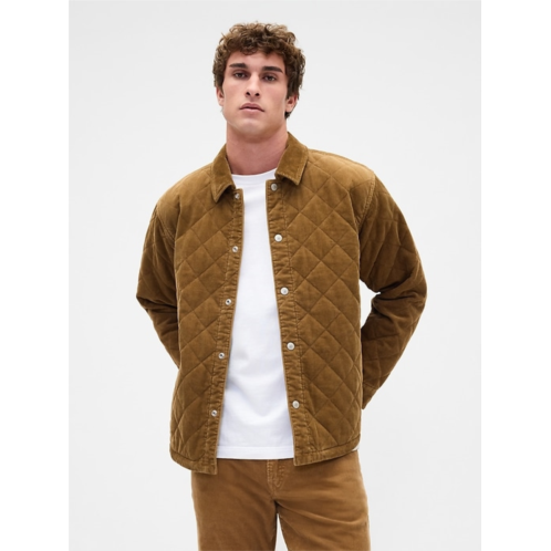 Gap Quilted Corduroy Relaxed Shirt Jacket