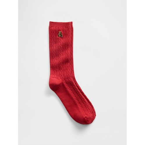 Gap Brannan Bear Cable-Knit Crew Socks