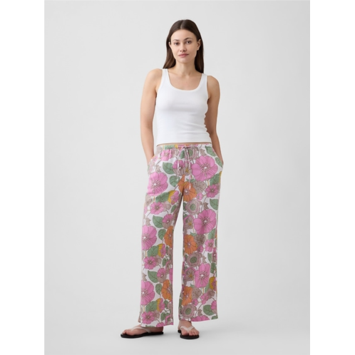 Gap Mid Rise Pull-On Wide-Leg Pants