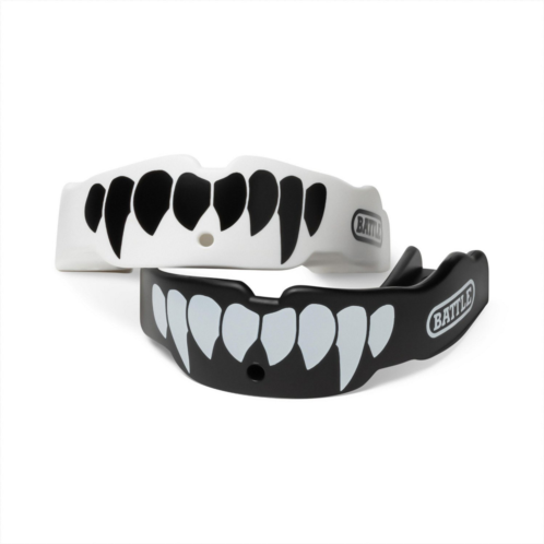 Battle Adults Fangs Mouth Guards 2-Pack Black/White 01