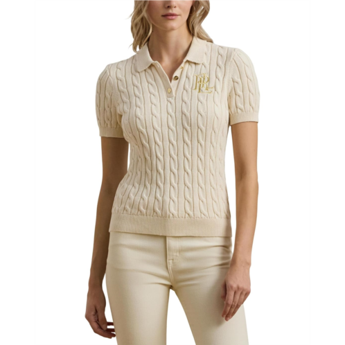 Polo RALPH LAUREN Cable-Knit Cotton Polo Sweater
