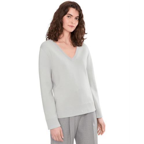 Womens Vince Double Face V-Neck