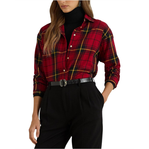 POLO RALPH LAUREN Relaxed Fit Checked Plaid Cotton Shirt