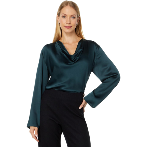 Womens Vince Cowl Neck Long Sleeve Blouse