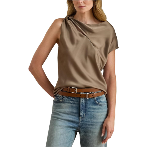 POLO RALPH LAUREN Charmeuse Asymmetrical Blouse