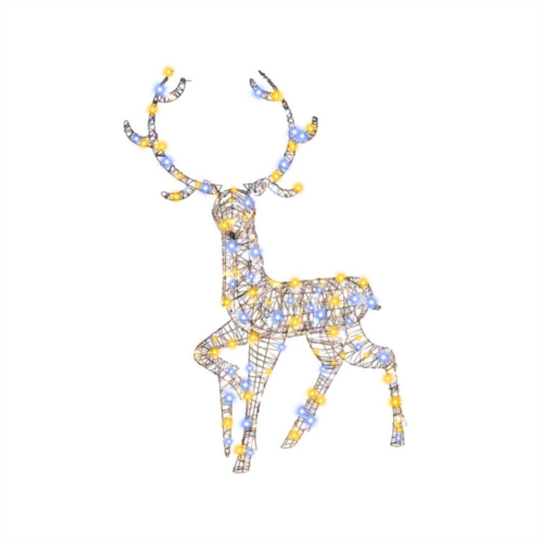 Hivvago 4.6 feet pre-lit christmas reindeer with 170 cold and warm led lights