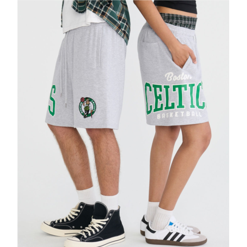 Aeropostale boston celtics basketball fleece shorts