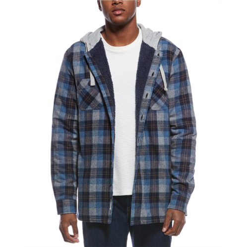 WEATHERPROOF VINTAGE sherpa lined hooded shirt jacket