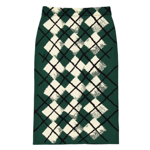 Burberry argyle intarsia knitted midi skirt