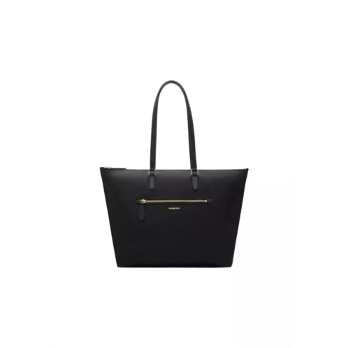 Burberry womens large zip 3d logo nylon tote black