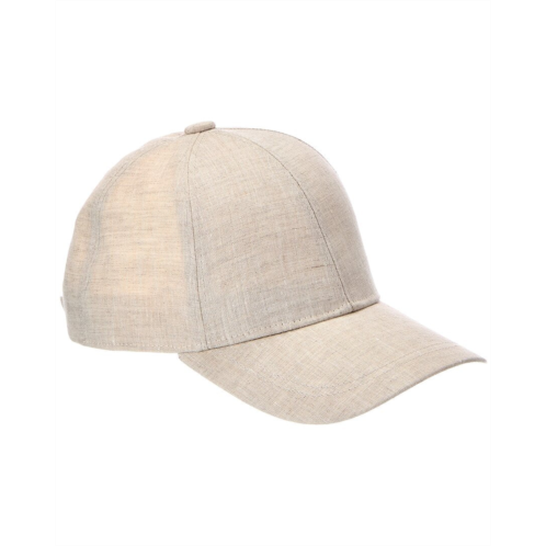 Vince embroidered linen baseball cap