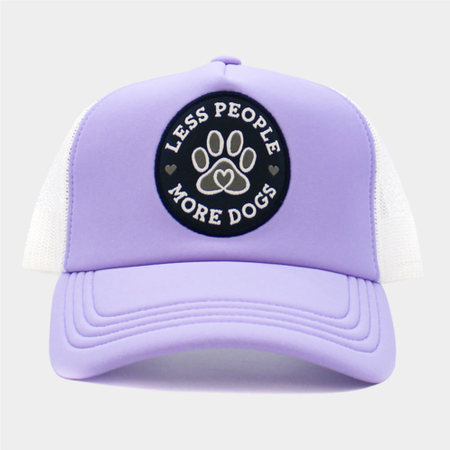 FASHNZFAB less people more dogs message mesh back trucker hat